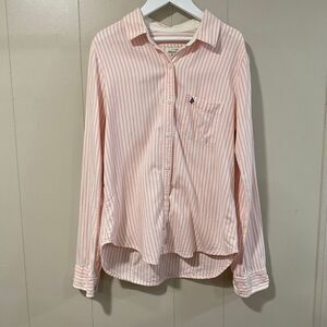 Abercrombie & Fitch Pink White Striped Button Down Shirt Women’s Medium